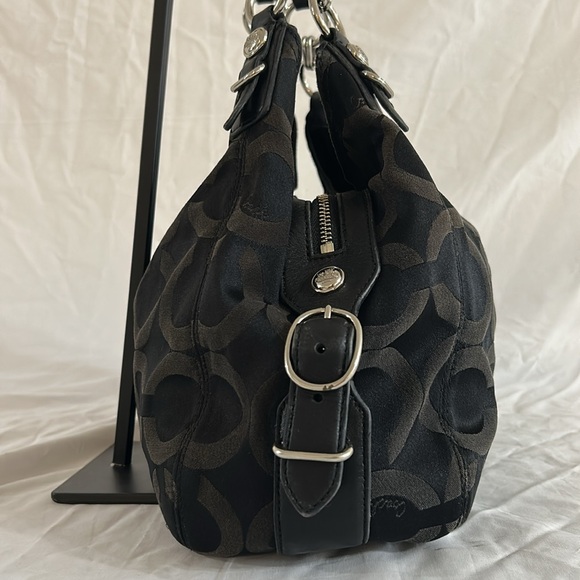 Coach Mia Opt Art Sateen Maggie Shoulder Bag Black #15757 - Picture 3 of 13